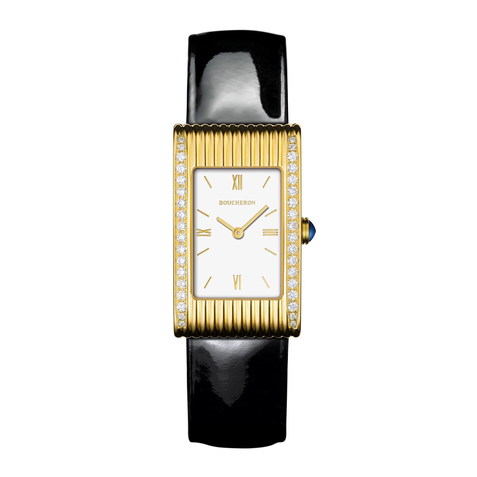 Boucheron Reflet Medium Yellow Gold Case White Dial Watch