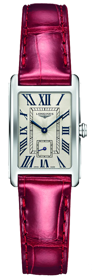  The red leather straps add dynamic and lively feelings to the whole timepieces. 